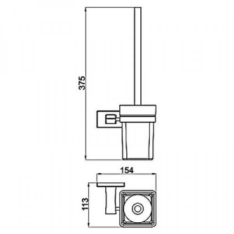 Настенный ершик Gappo G07-6 G0710-6 черный
