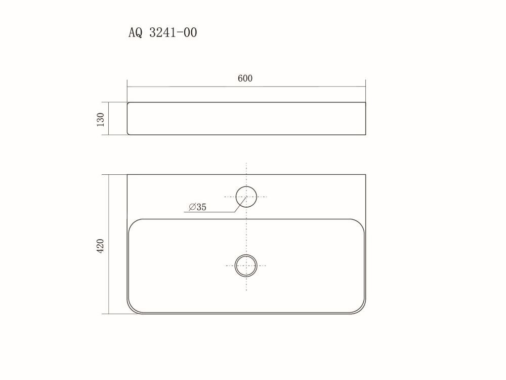Раковина накладная Aquatek AQ3241-00 60х42 см белая