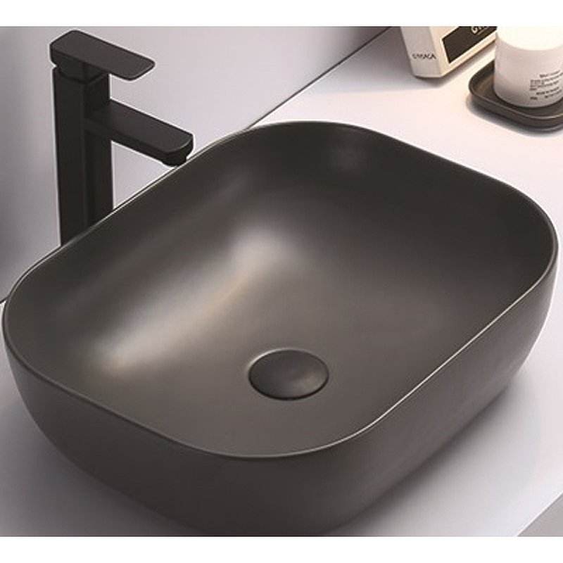 Накладная раковина CeramaLux 50 78104MDH-2 серая