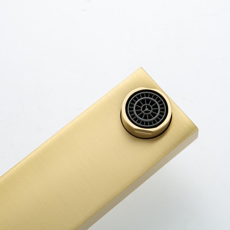 Высокий смеситель для раковины Frap H91-3 F1091-23 золотой сатин