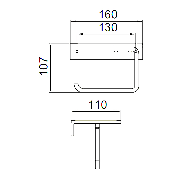 Держатель туалетной бумаги Frap F306-9 F30603-19 оружейная сталь