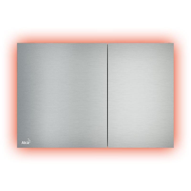 Кнопка для смыва инсталляции Alcaplast Flat Alunox-Illuminated Air R с подстветкой металл-матовый, цвет радуга
