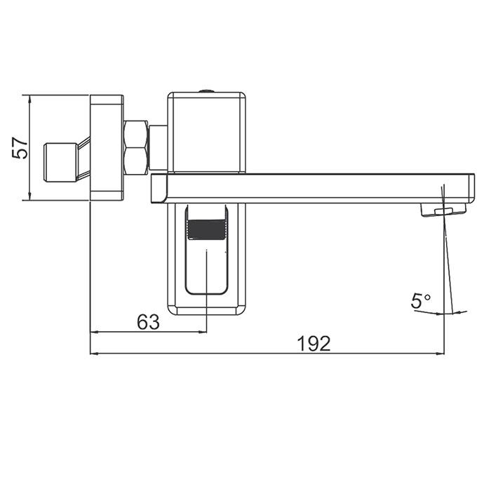 Смеситель для ванны Gappo G17-6 G3217-6 Черный