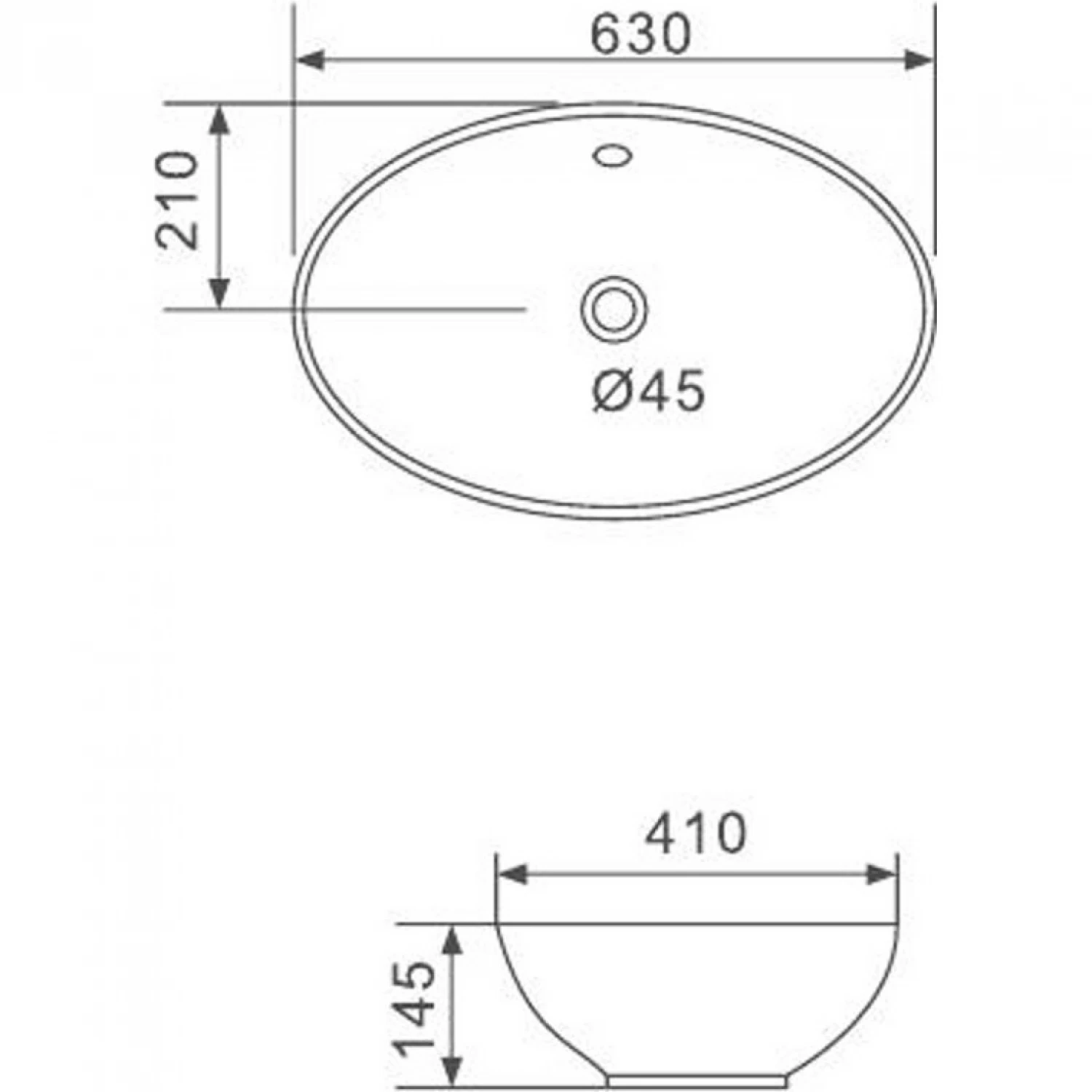 Накладная раковина Gappo 63 GT309 белая