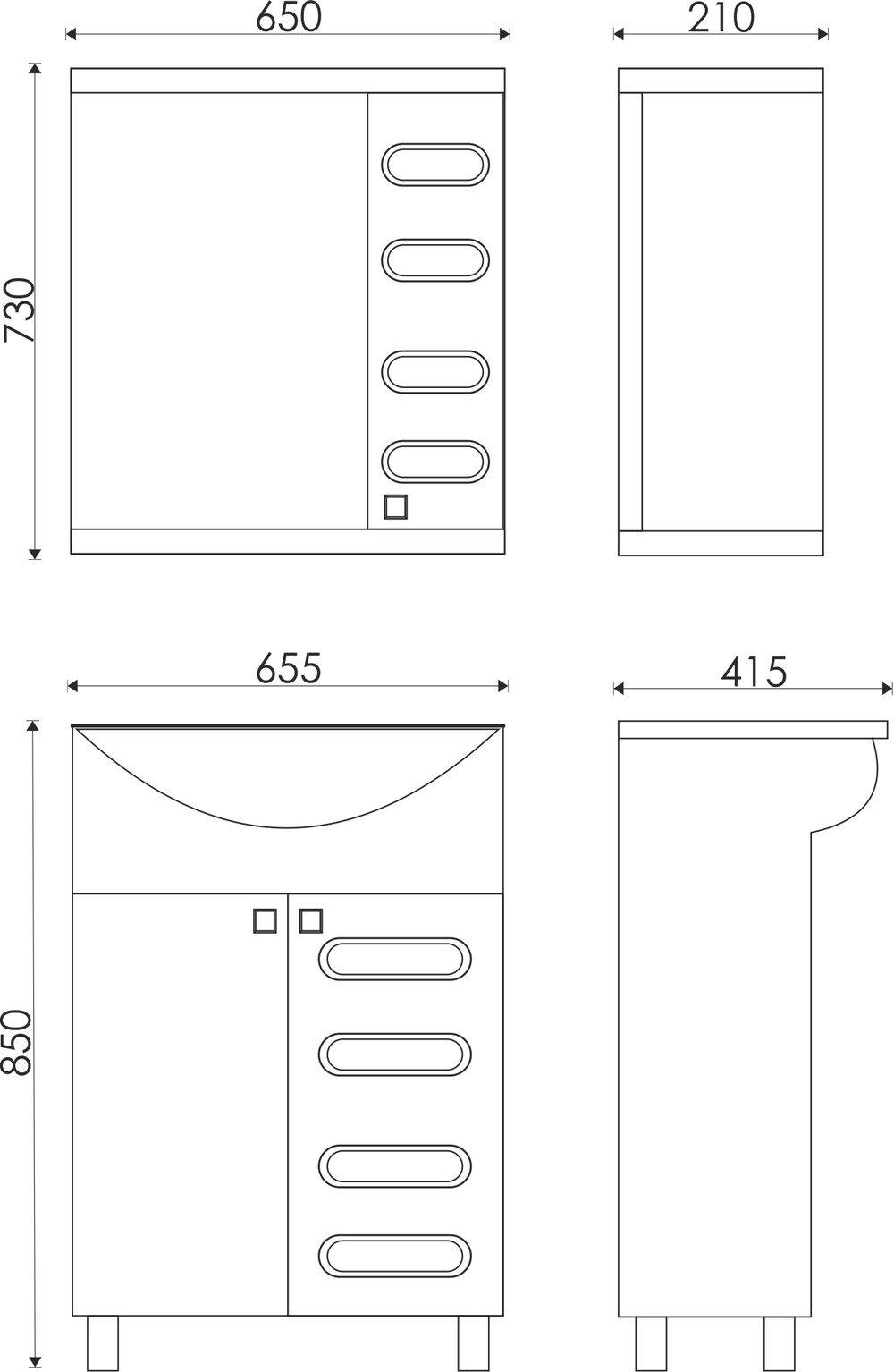 Напольная тумба EvaGold Melania 65 №3
