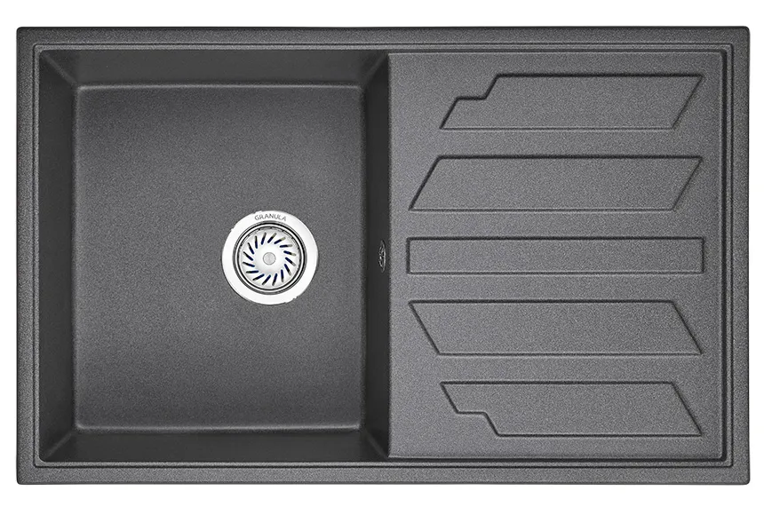 Кухонная мойка Granula GR-8002 Графит (черно-серый)