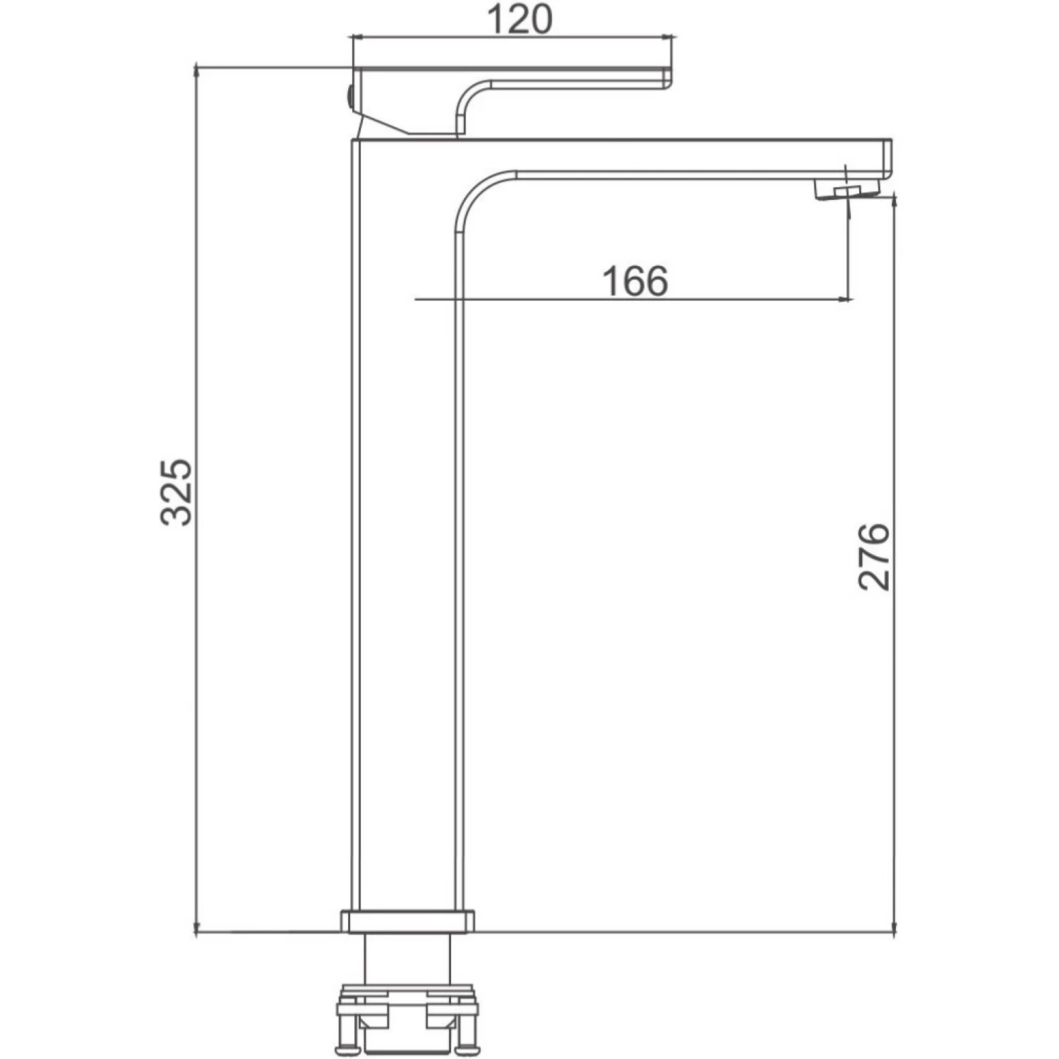 Смеситель для раковины высокий Gappo G17-9 G1017-92 оружейная сталь