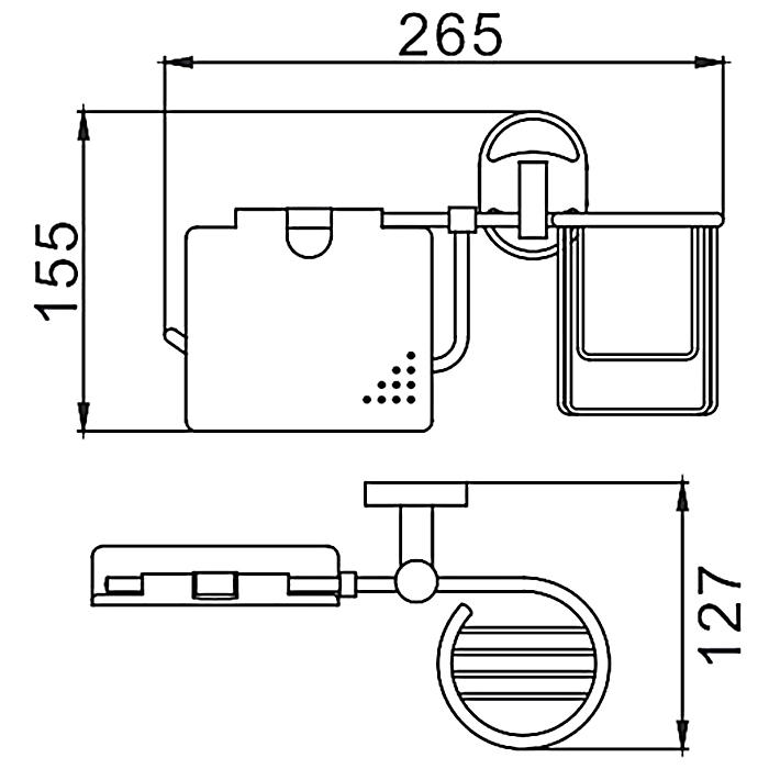 Держатель туалетной бумаги и освежителя Frap F1903-1