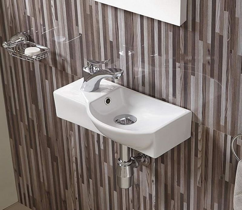 Подвесная раковина CeramaLux 41 N 7947AR правая белая