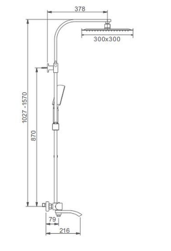 Душевая система с термостатом Gappo G07 G2407-40