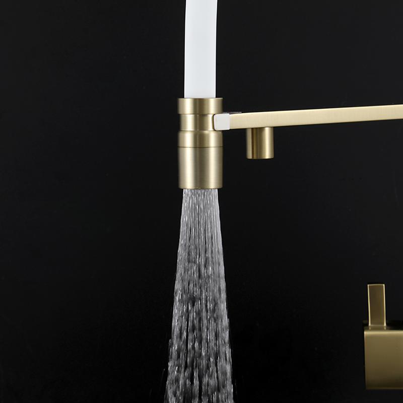 Смеситель для кухни с фильтром Gappo G95 G4395-53 золотой сатин