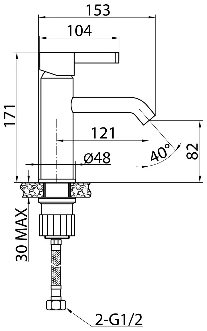 Смеситель для раковины Elghansa Cliq 1620124 хром