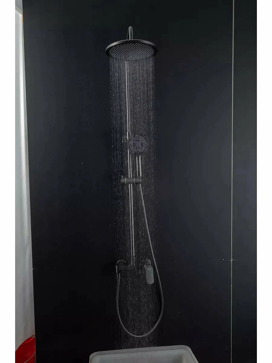 Душевая система Frap H85-9 F2485-9 оружейная сталь