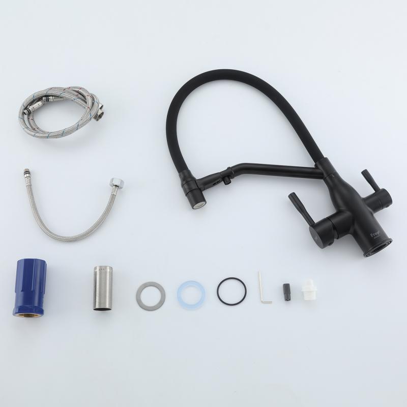 Смеситель для кухни с фильтром Frap H97 F4397-6 черный