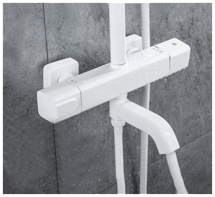 Душевая система с термостатом Gappo G2491-8 белый