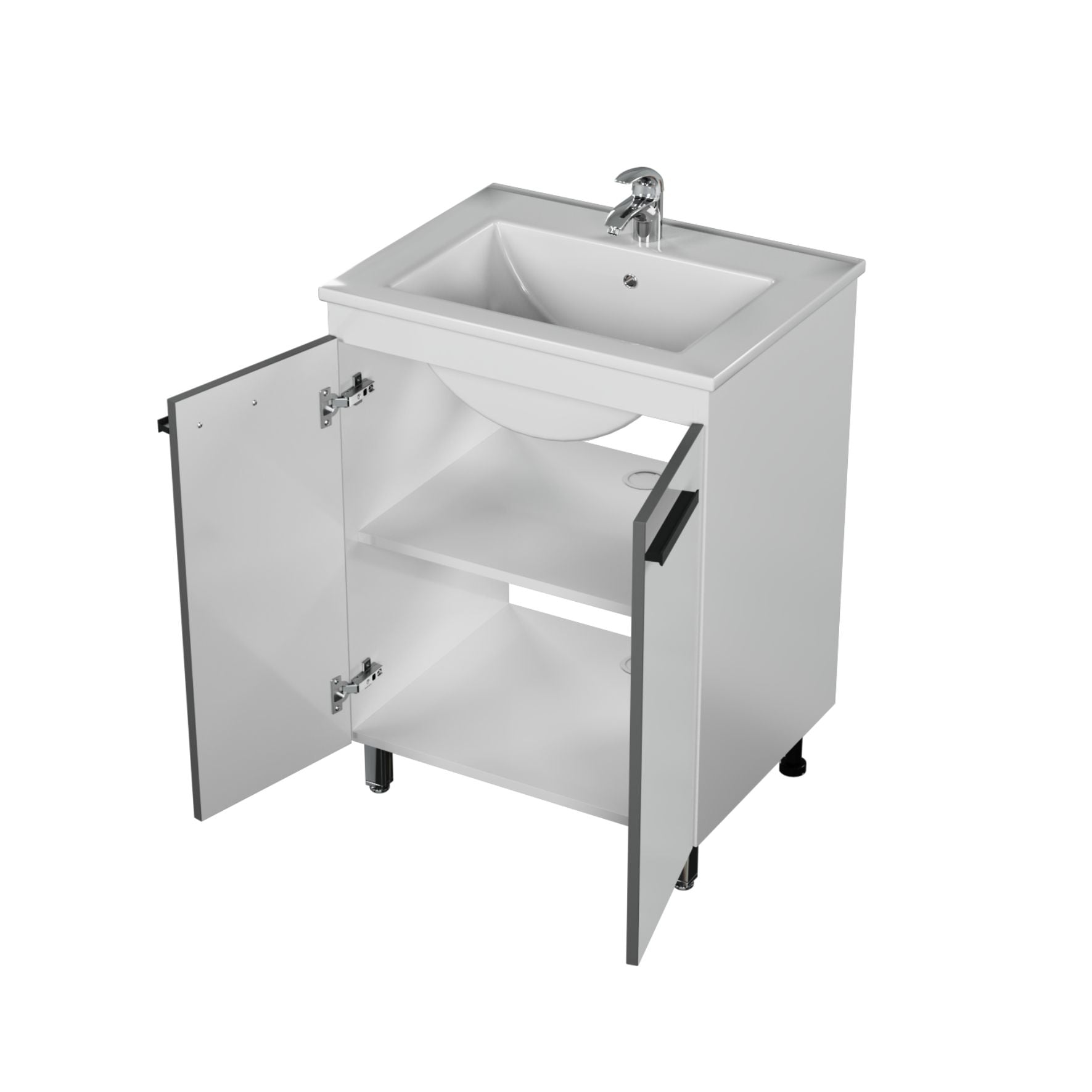 Напольная тумба Nova Vector 60 белая разобранная (Next-60)