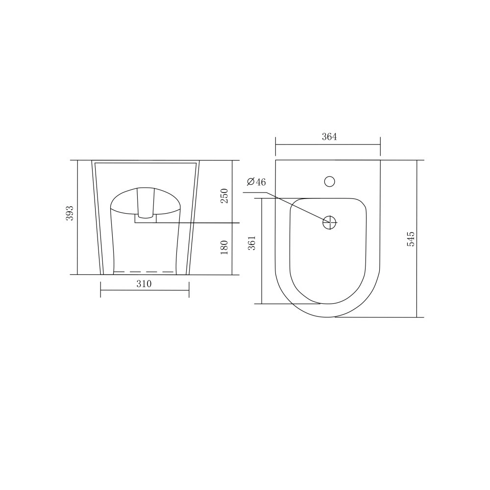 Биде напольное Акватек Оберон/Бетта AQ1276-00