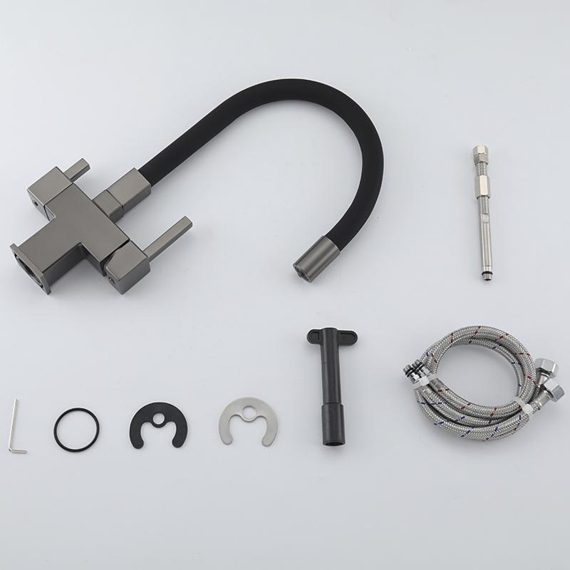 Смеситель для кухни с фильтром Gappo G95 G4395-39 оружейная сталь