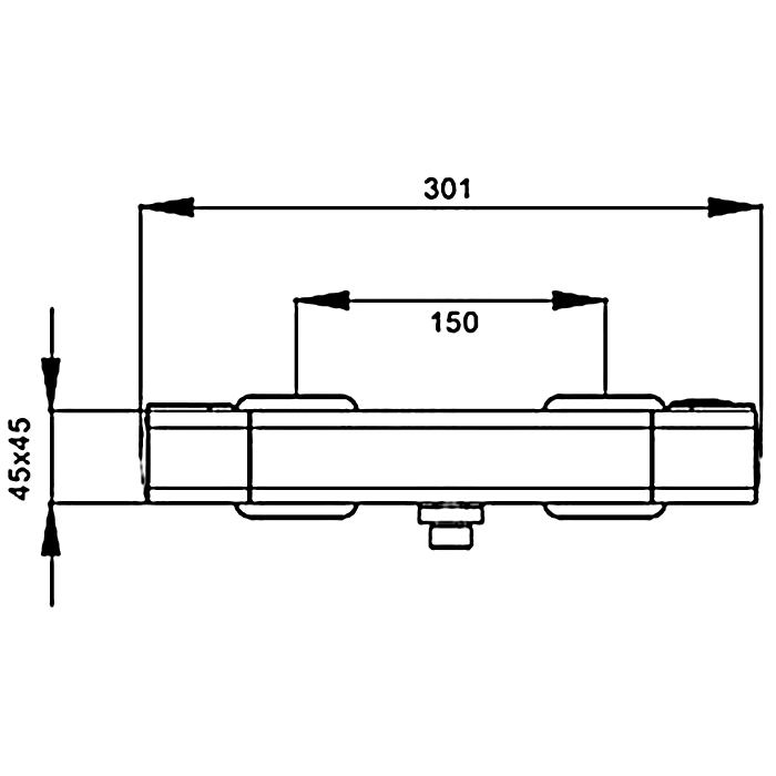 Смеситель для душа с термостатом Gappo G91 G2091 хром