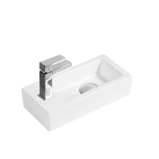 Подвесная/накладная раковина CeramaLux 36,5 N 9272R правая белая