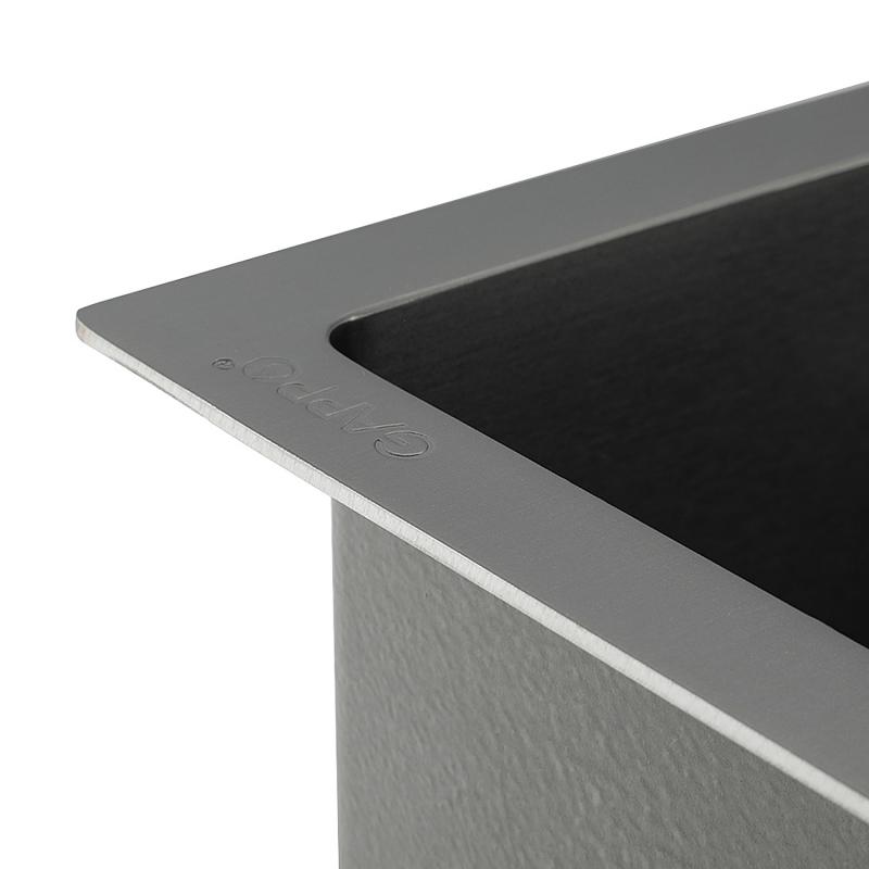 Мойка для кухни с коландером из нержавеющей стали Gappo GS4444-6 черная