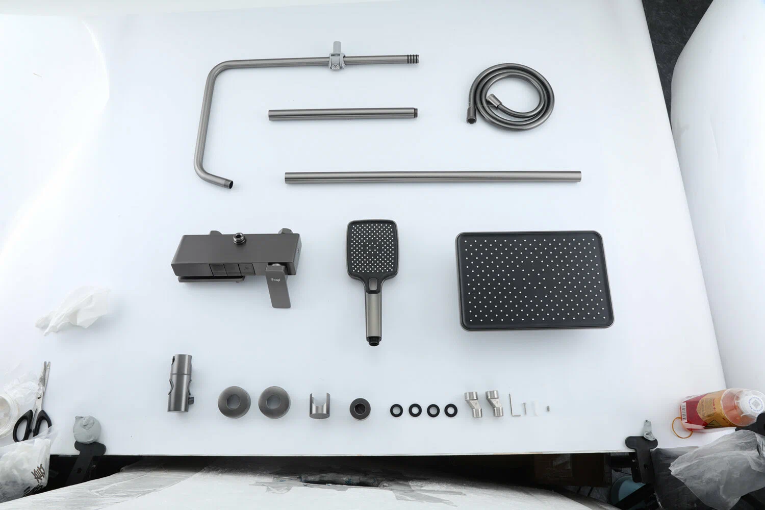 Душевая система Frap H202-9 F24202-9 оружейная сталь