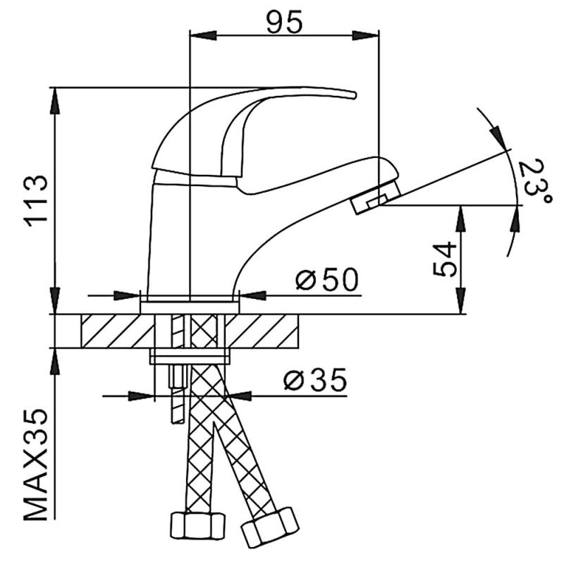 Смеситель для раковины Frap H15 F1015