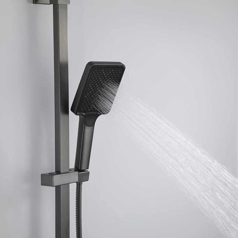 Душевая система Frap H76-9 F2476-9 оружейная сталь