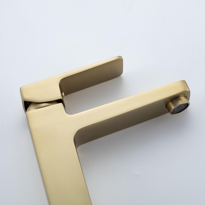 Смеситель для раковины Frap H90-3 F1090-3 золотой сатин