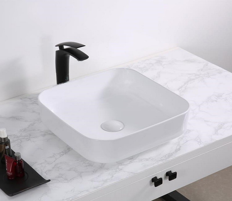 Накладная раковина CeramaLux 39 N D1303 белая