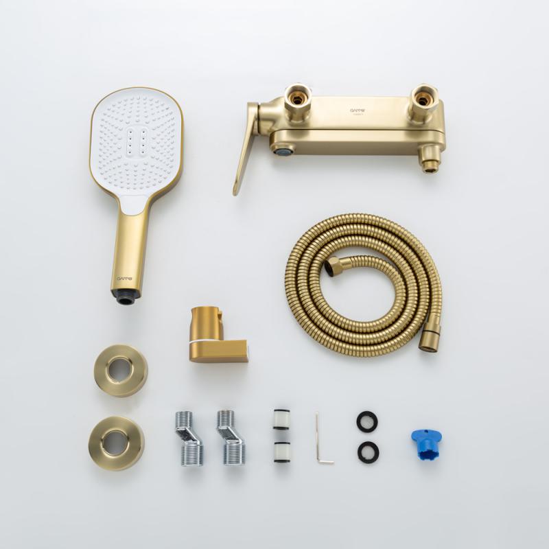 Смеситель для ванны Gappo G10-3 G3210-3 золотой сатин