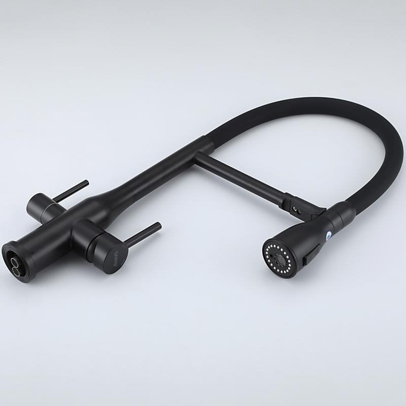 Смеситель для кухни с фильтром Gappo G4399-76 черный