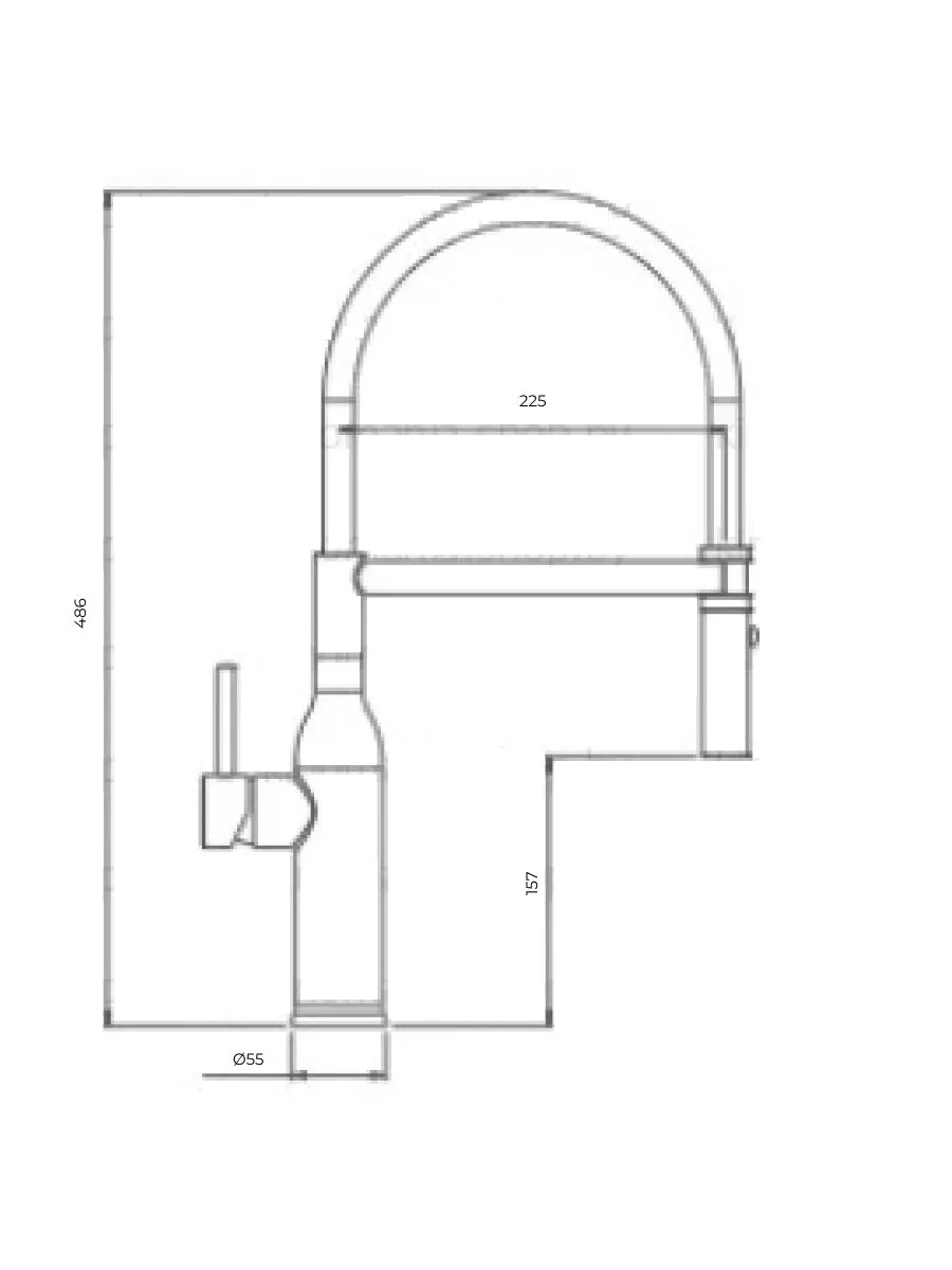 Смеситель для кухни Gappo G4098-29 оружейная сталь