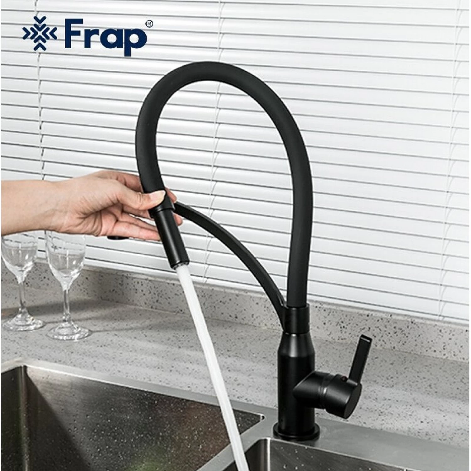 Смеситель для кухни Frap H52 F4552-6 черный