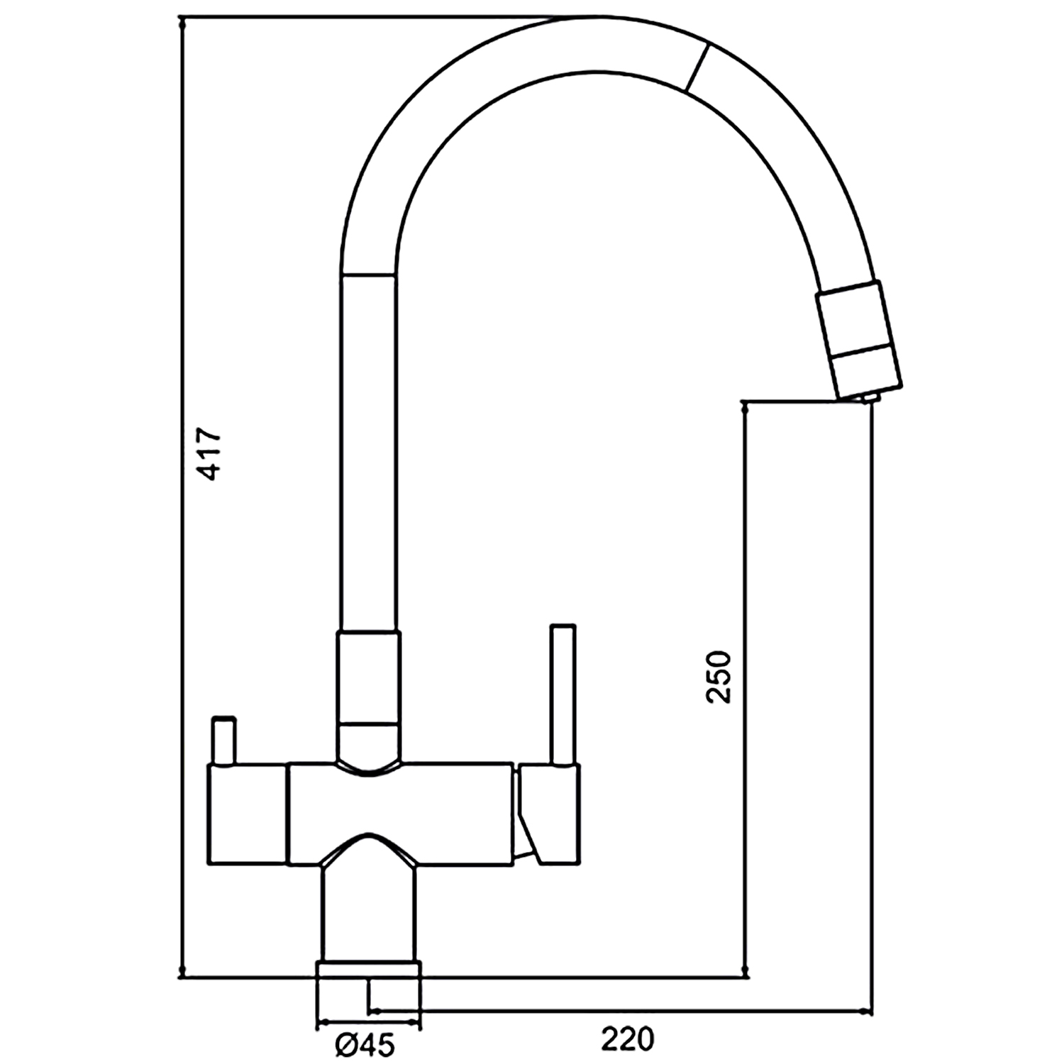 Смеситель для кухни с подключением фильтра Gappo G4398-33 золото-черный