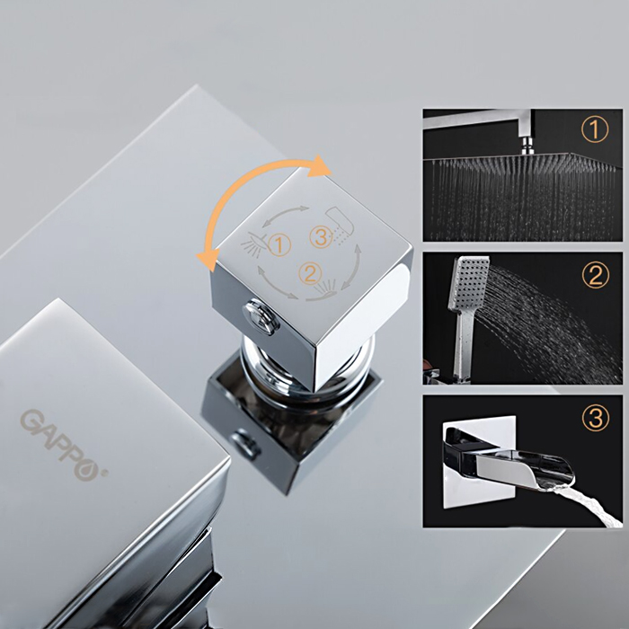 Встраиваемая душевая система Gappo G07 G7107-20