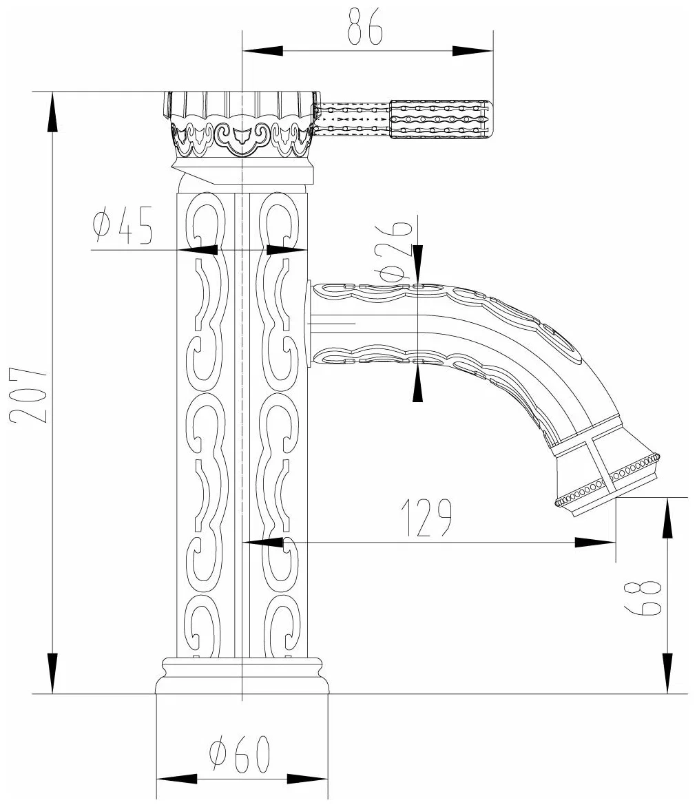 Смеситель  Lemark Jasmine LM6606B для раковины