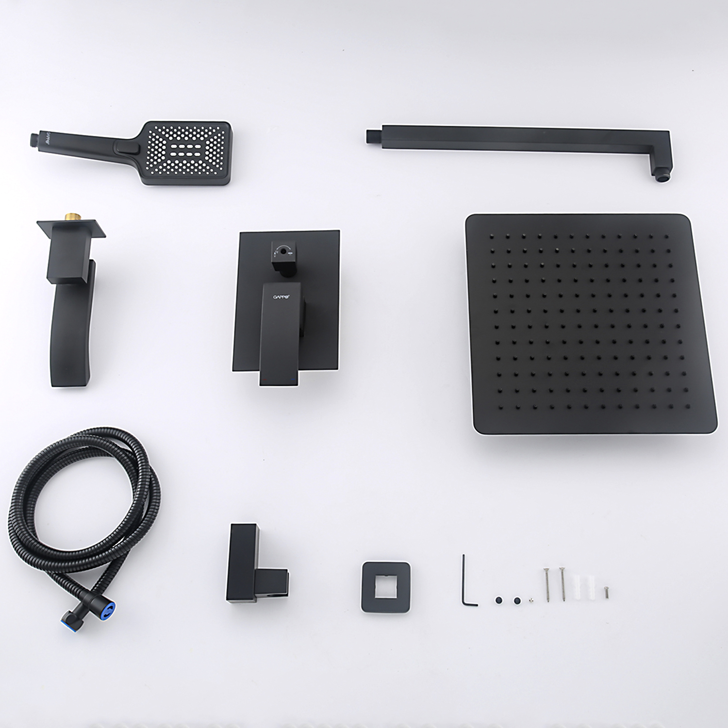 Встраиваемая душевая система Gappo G07-6 G7107-6 черная матовая