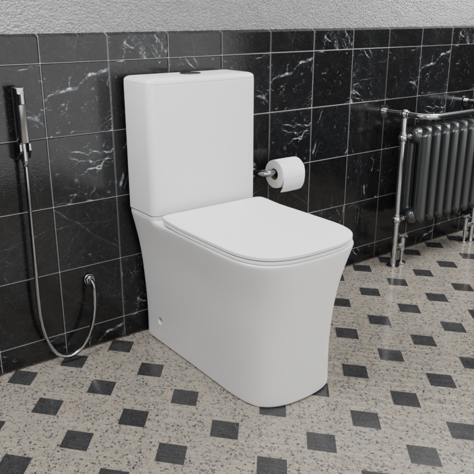 Унитаз-компакт CeramaLux 1218A белый глянцевый