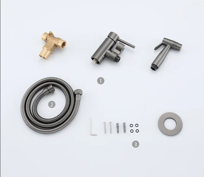 Гигиенический душ встраиваемый Gappo G06-9 G7206-9 оружейная сталь