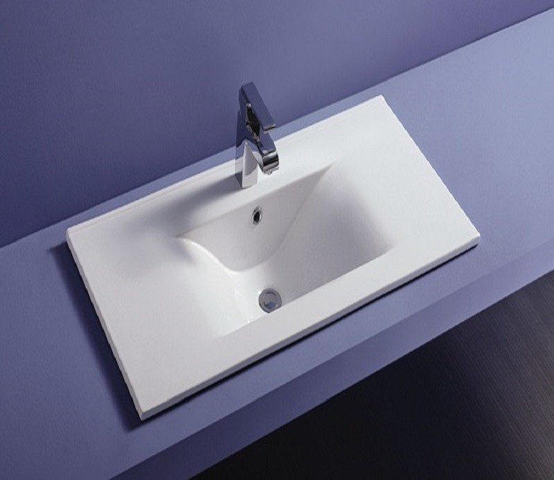 Полувстраиваемая раковина CeramaLux 105 N YJ807-100 белая