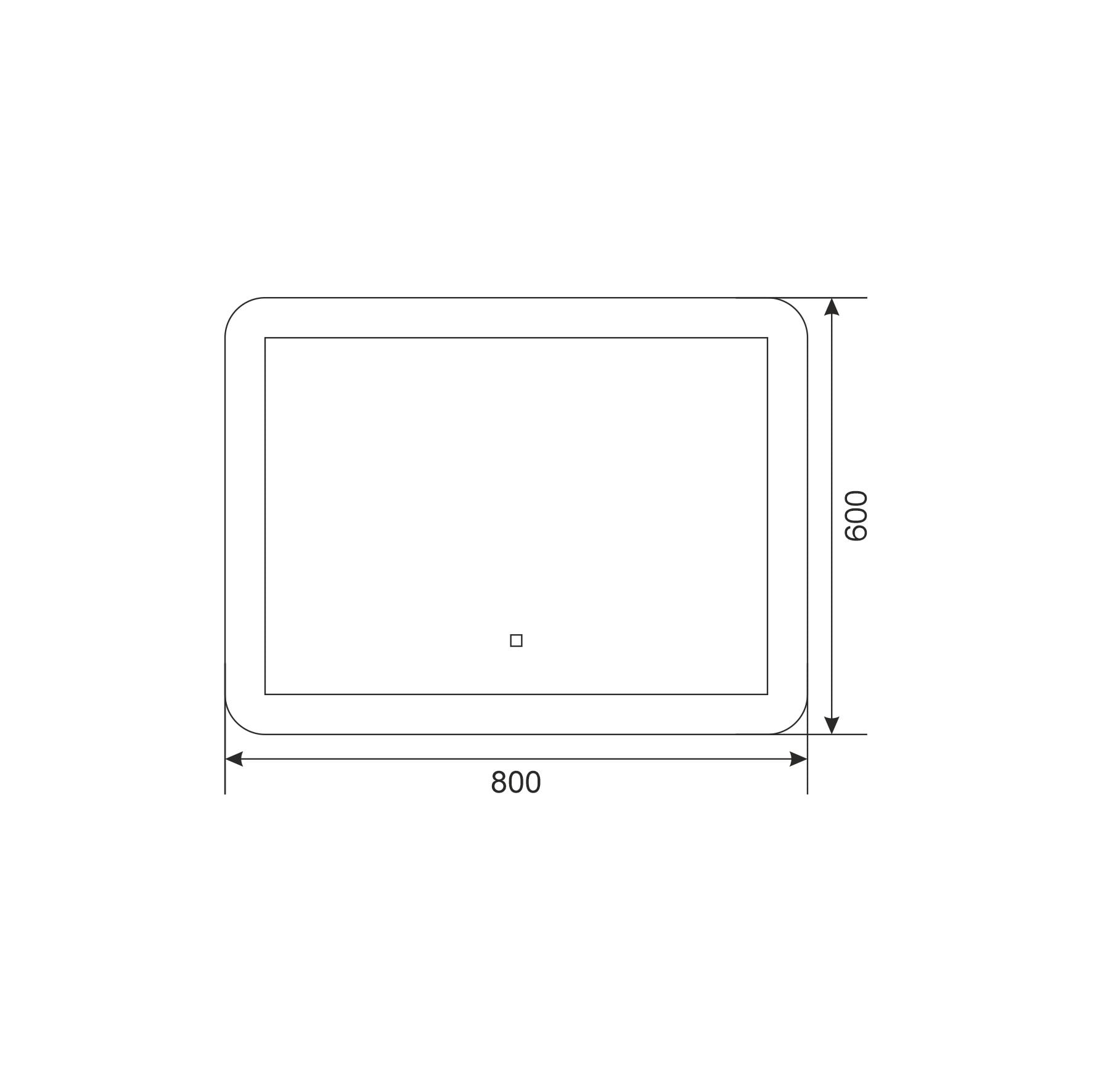 Зеркало с подсветкой Мирсант Smart 800*600