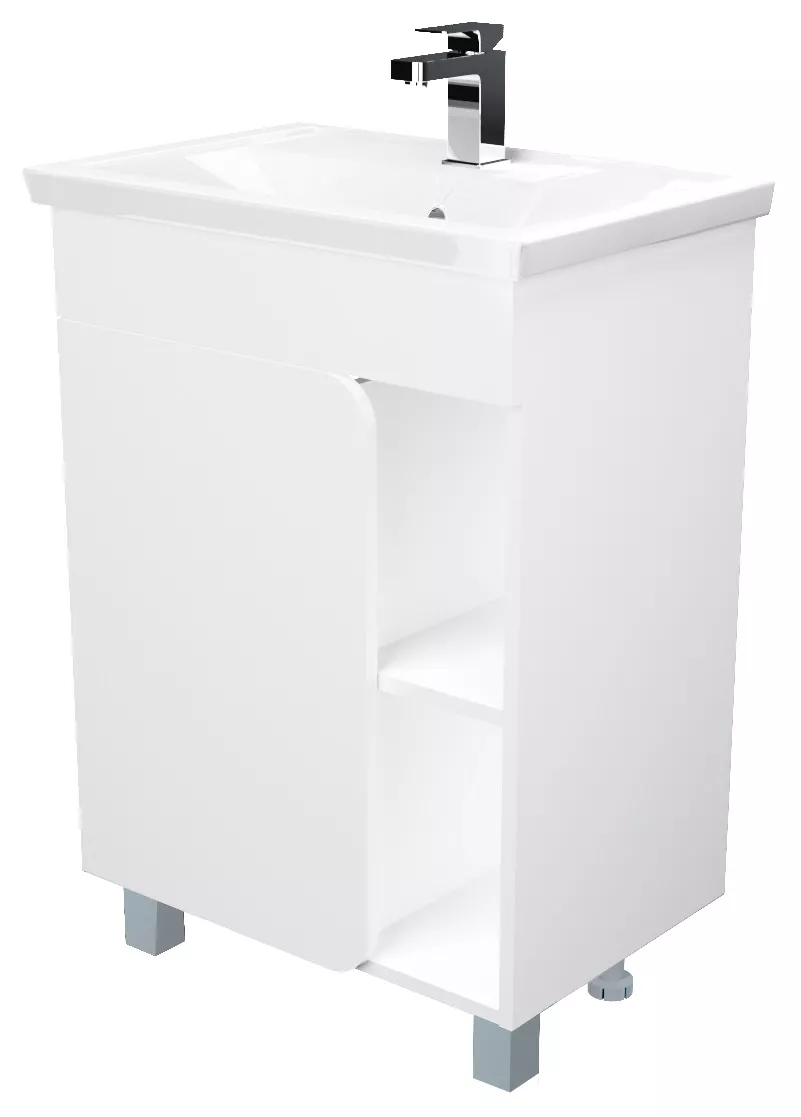 Тумба 1Marka Nuvo 60Н 1д. Белый глянец