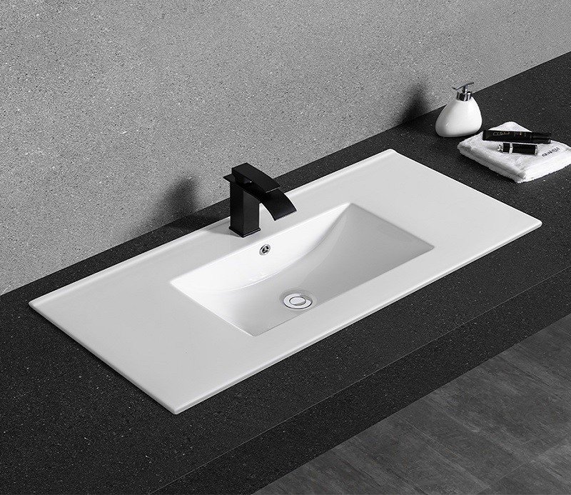 Полувстраиваемая раковина CeramaLux 81 N YJ803-80 белая