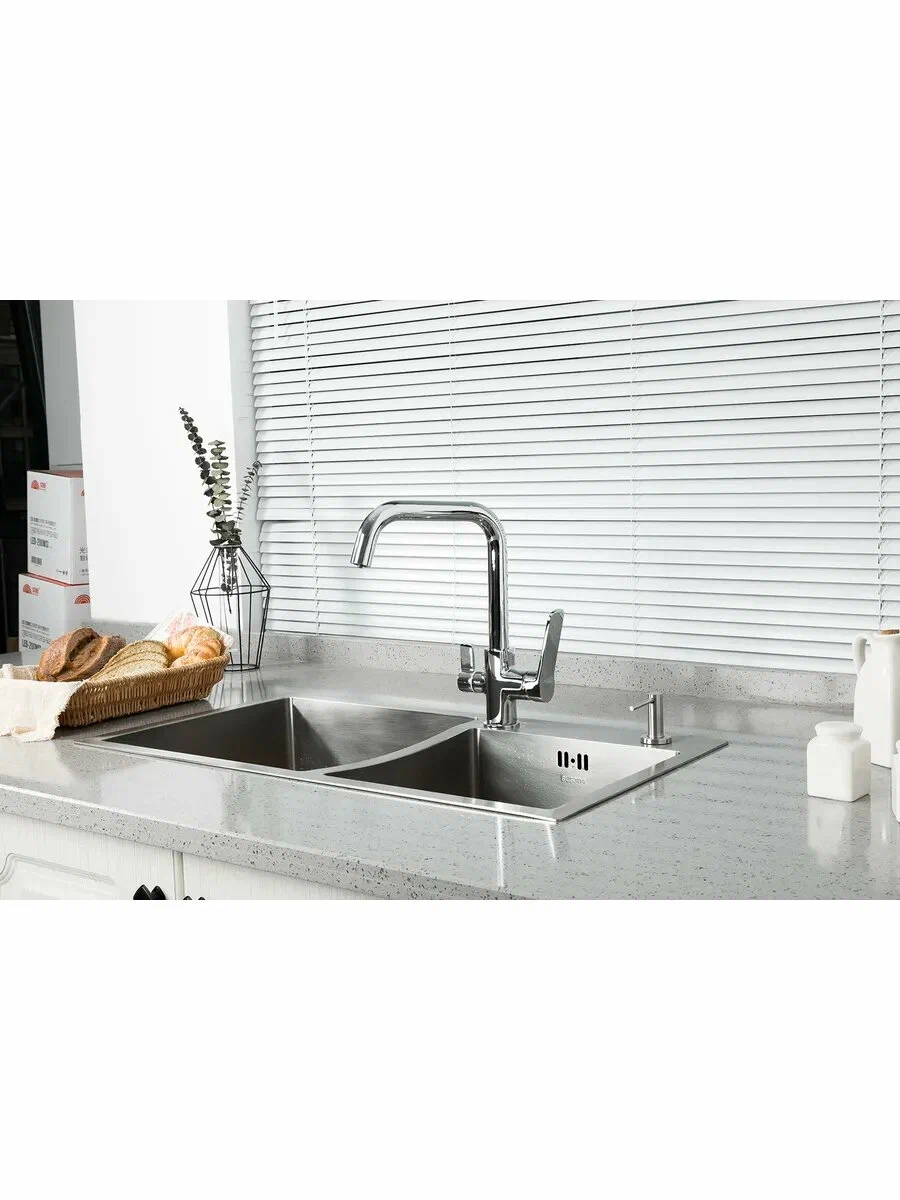 Смеситель для кухни с подключением фильтра Frap H61 F4361 хром