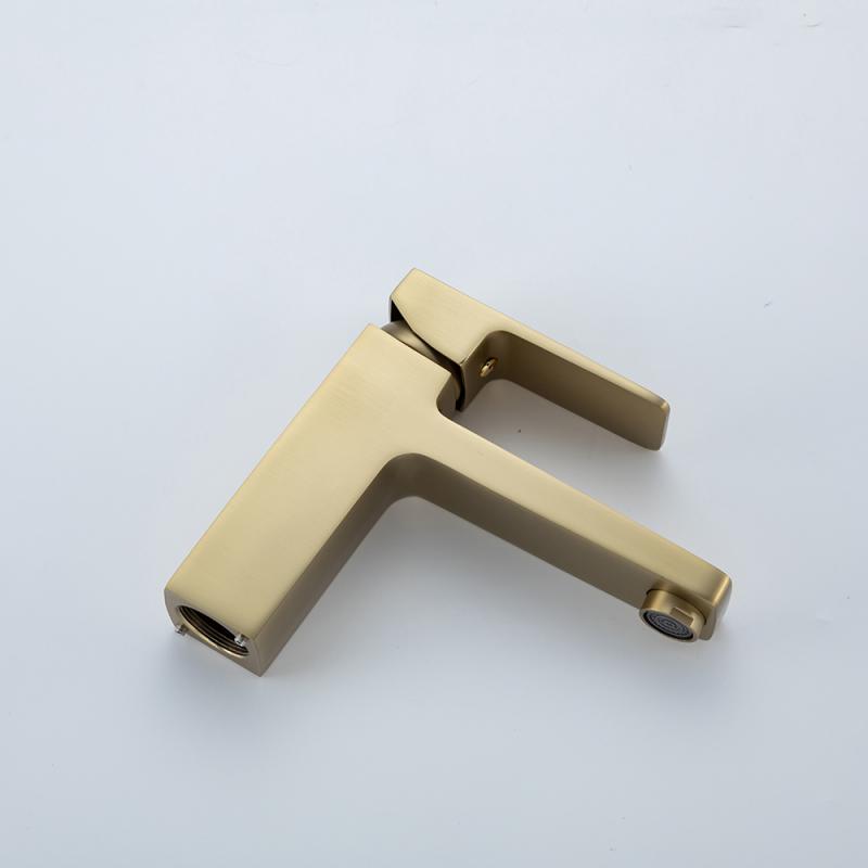 Смеситель для раковины Frap H90-3 F1090-3 золотой сатин