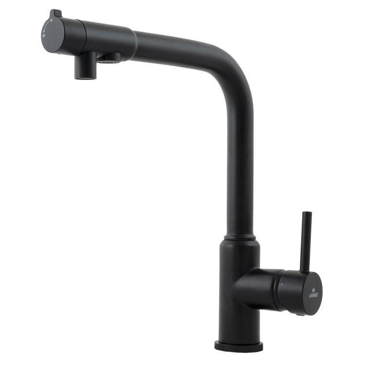 Смеситель для кухни с встроенным краном под питьевую воду Kaiser Teka 13044-9 Black Matt
