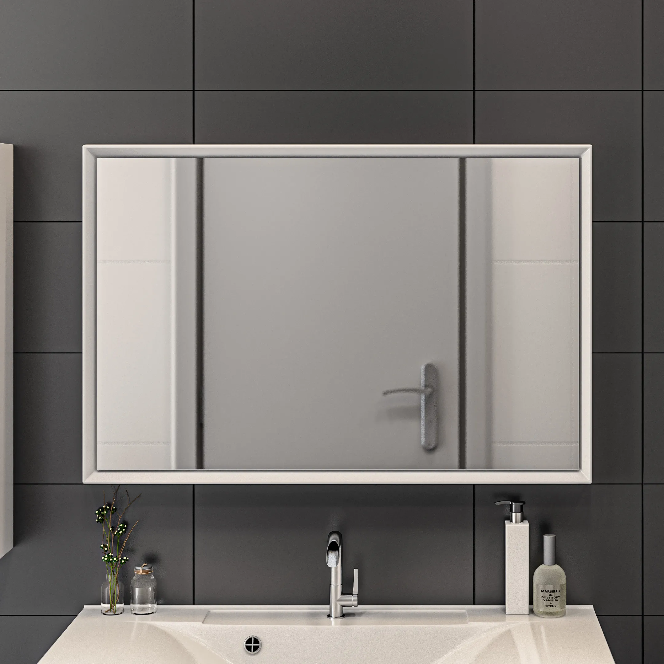 Зеркало Marka One Romb 90 White