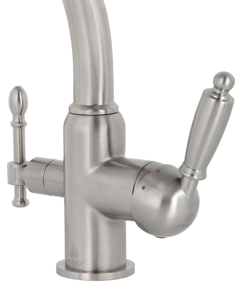 Смеситель для кухни с встроенным краном под питьевую воду Kaiser Vincent 31244-2 Silver