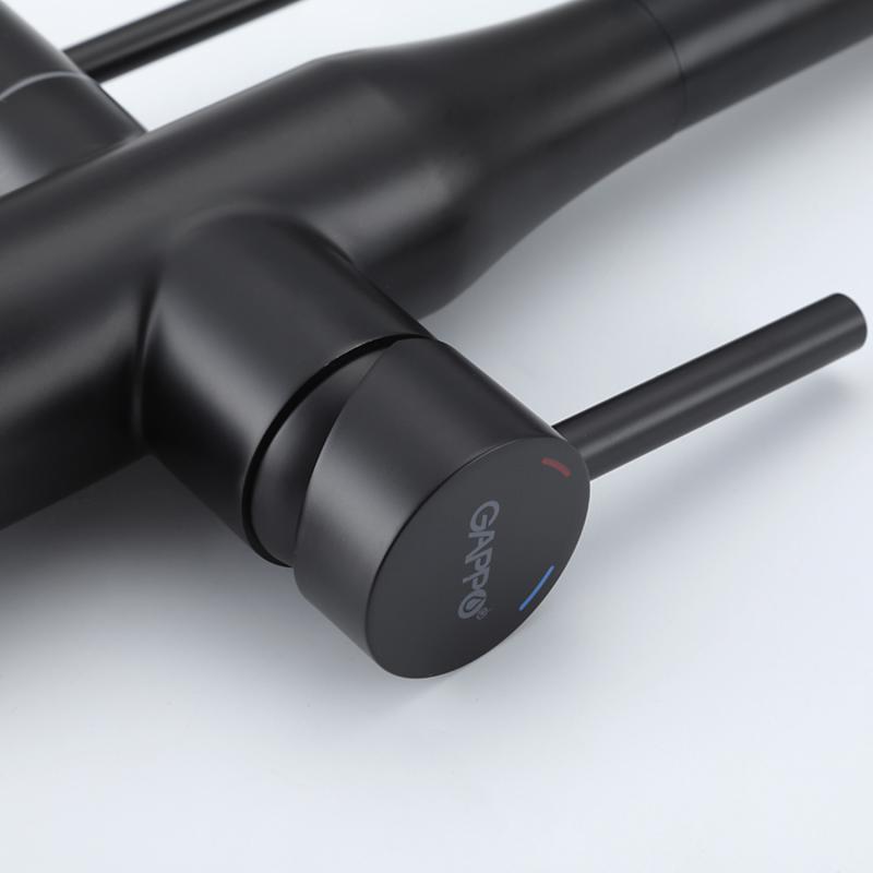 Смеситель для кухни с фильтром Gappo G4399-76 черный